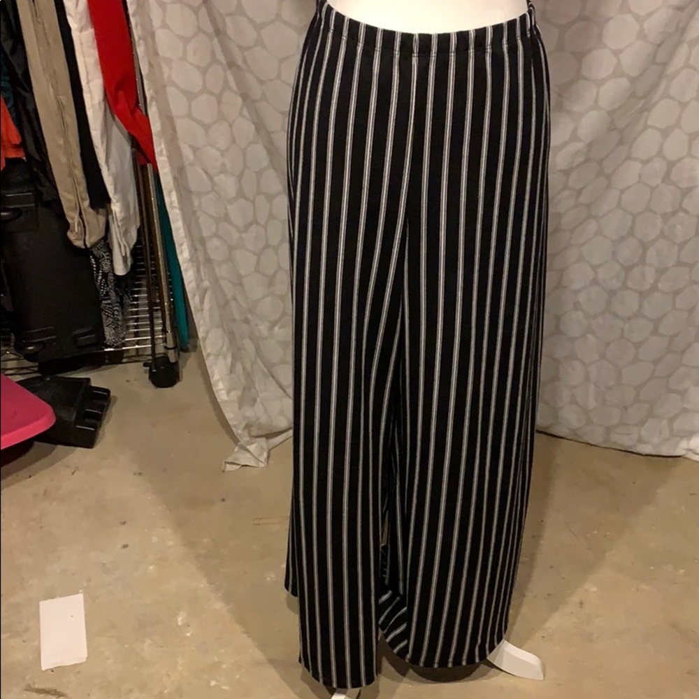 Wide leg jersey knit pants